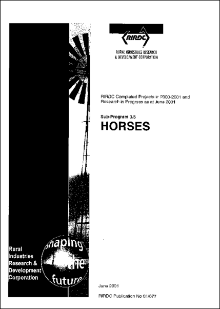 Research in Progress - Horse 2000-2001 - image