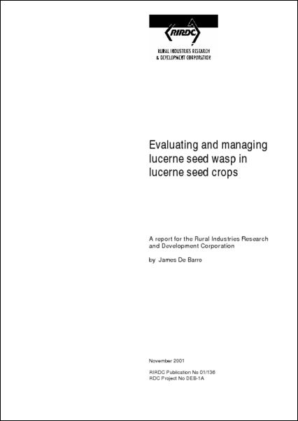 Evaluating and Managing Lucerne Seed Wasp in Lucerne Seed Crops - image