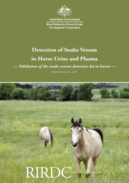 Detection of Snake Venom in Horse Urine and Plasma: Validation of the snake venom detection kit in horses - image