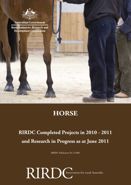 Research in Progress - Horse 2010-11 - image