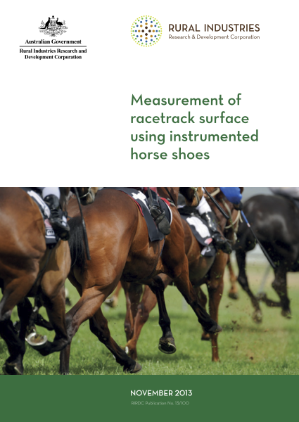 Measurement of racetrack surface using instrumented horse shoes - image