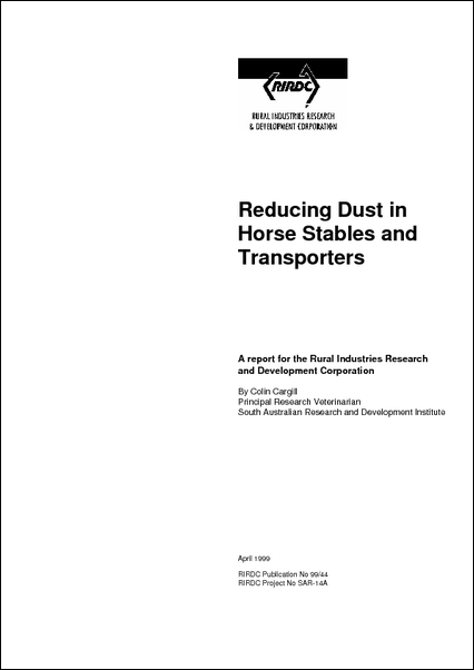 Reducing dust in horse stables and transporters - image