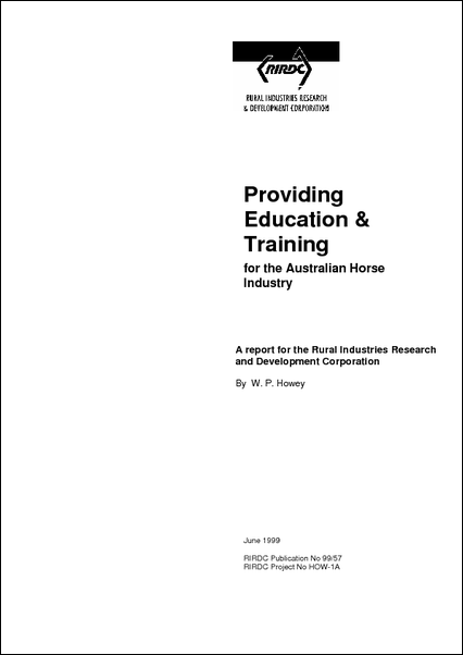 Supporting Learning in the Horse Industry – Formal Training Programs - image
