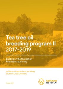 Final report summary: The Tea Tree Breeding Program II 2017-2019 - image