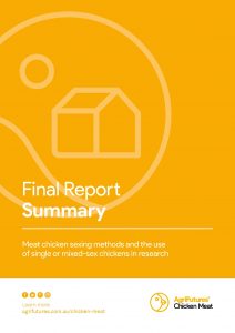 Final report summary: Meat chicken sexing methods and the use of single or mixed-sex chickens in research - image