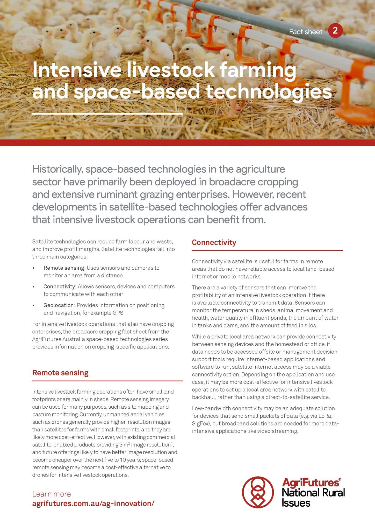 Fact sheet: Intensive livestock farming and space-based technologies - image