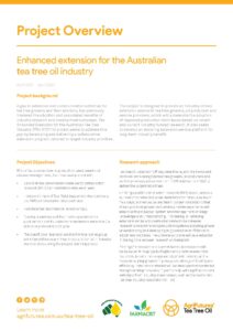 Project overview: Enhanced extension for the Australian tea tree oil industry - image