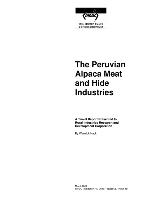Peruvian Alpaca Meat and Hide Industries - image