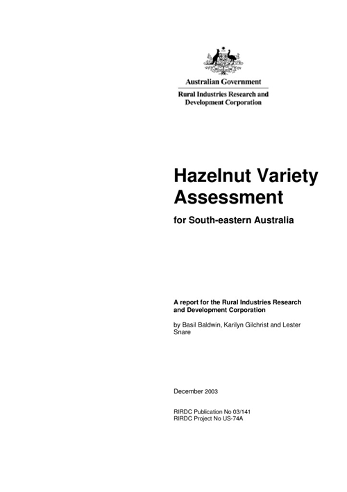 Hazelnut Variety Assessment for South-eastern Australia - image