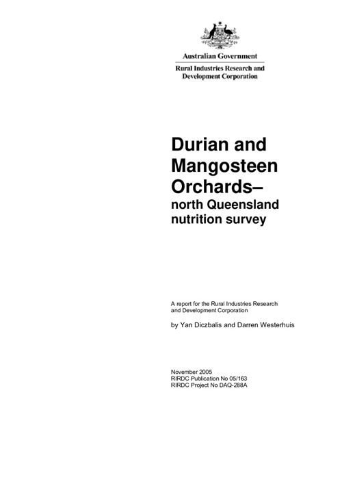 Durian and Mangosteen Orchards - North QLD Survey - image