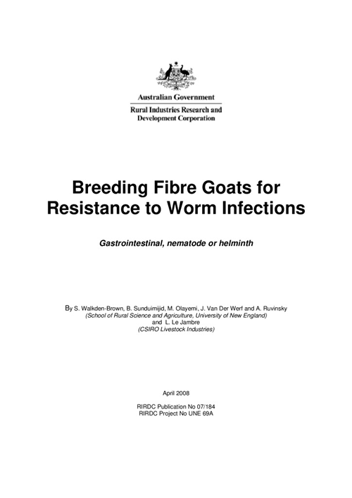 Breeding Fibre Goats for Resistance to Worm Infections - image